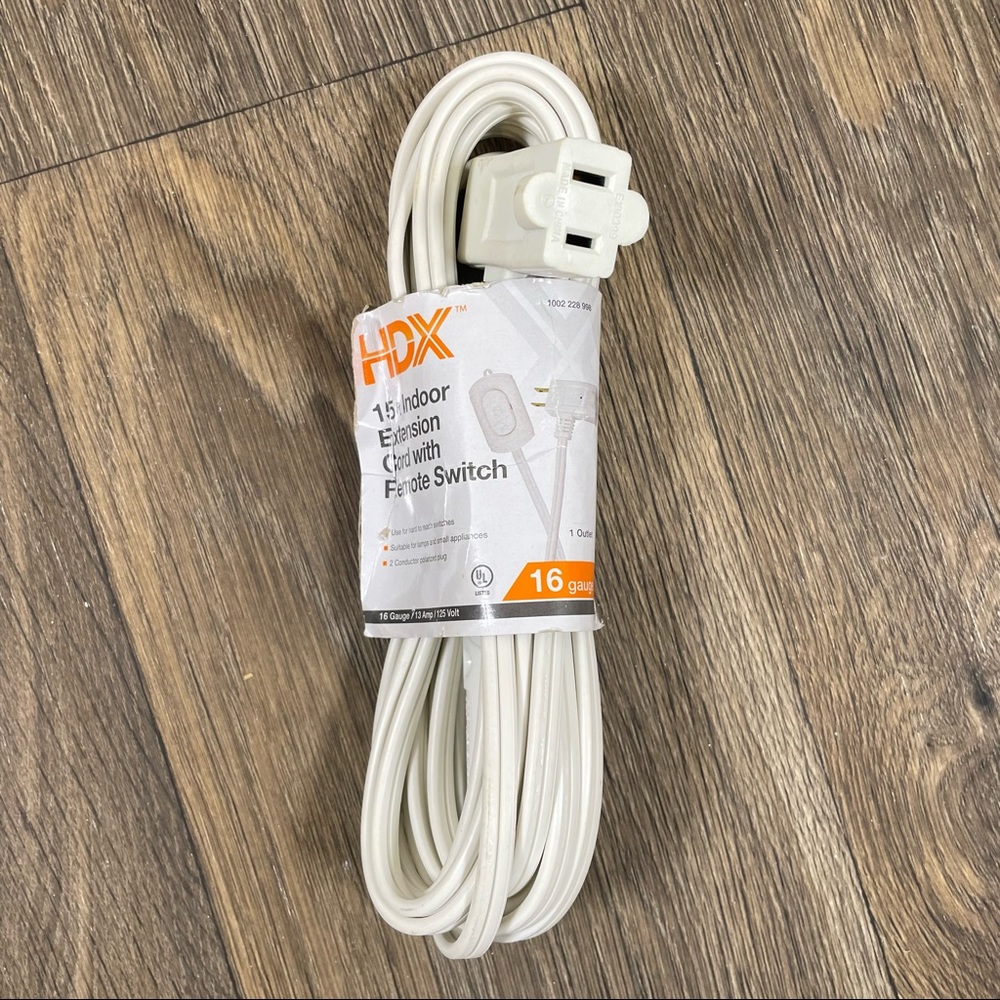 HDX 15ft Indoor Extension Cord With Remote Switch